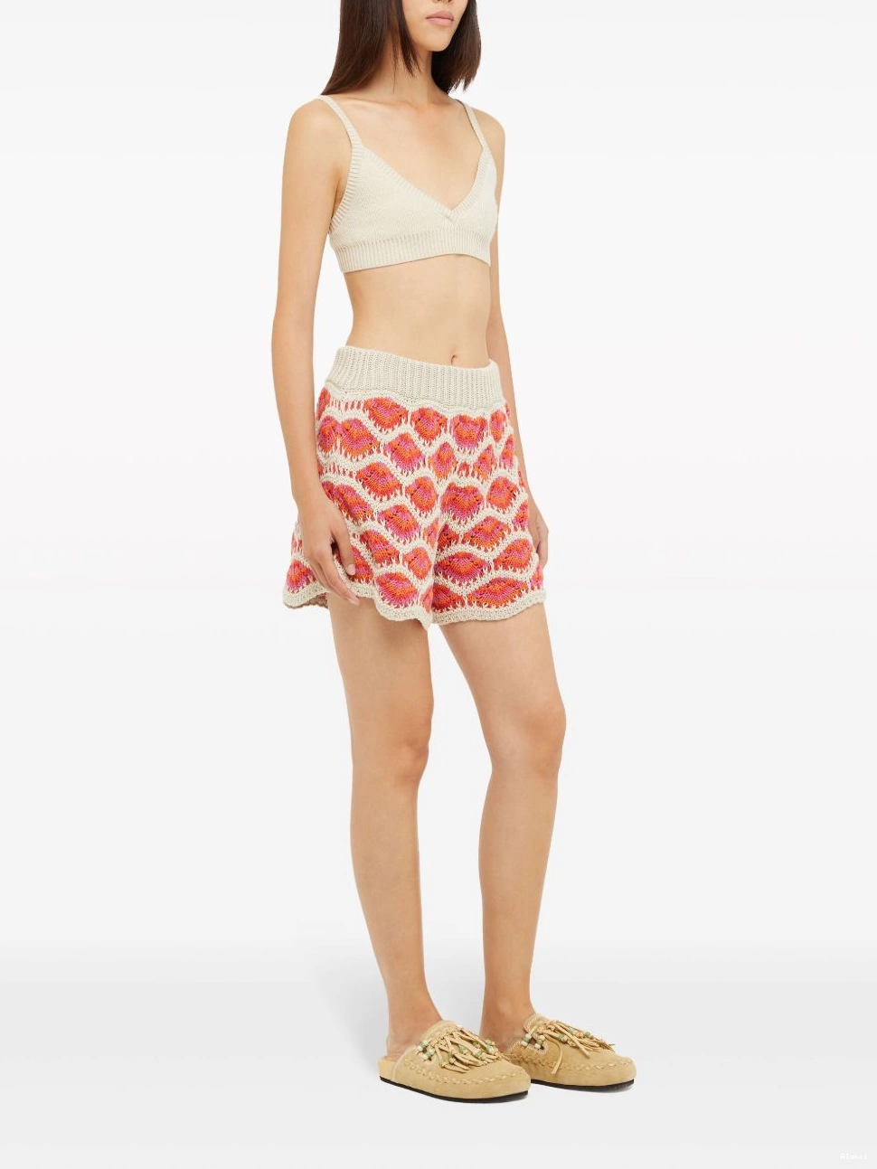 Cheap Alanui Hawa Mahal Women crochet-knit shorts 0425